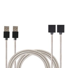 DRX 2-Pack 2.6ft DR Magnetic USB Charger Cable, 2.6 feet, Grey