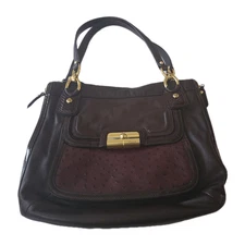 NWOT Coach Kristin Spectator Purple Ostrich Handbag #18303 Vintage Y2K