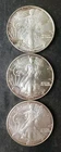 1998, 1999, and 2000 $1 American Silver Eagle Dollars