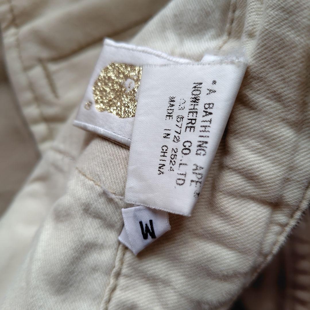 A Bathing Ape Baby Milo Cotton Chino Shorts Half Pants Beige M BA0226184 thumbnail 10