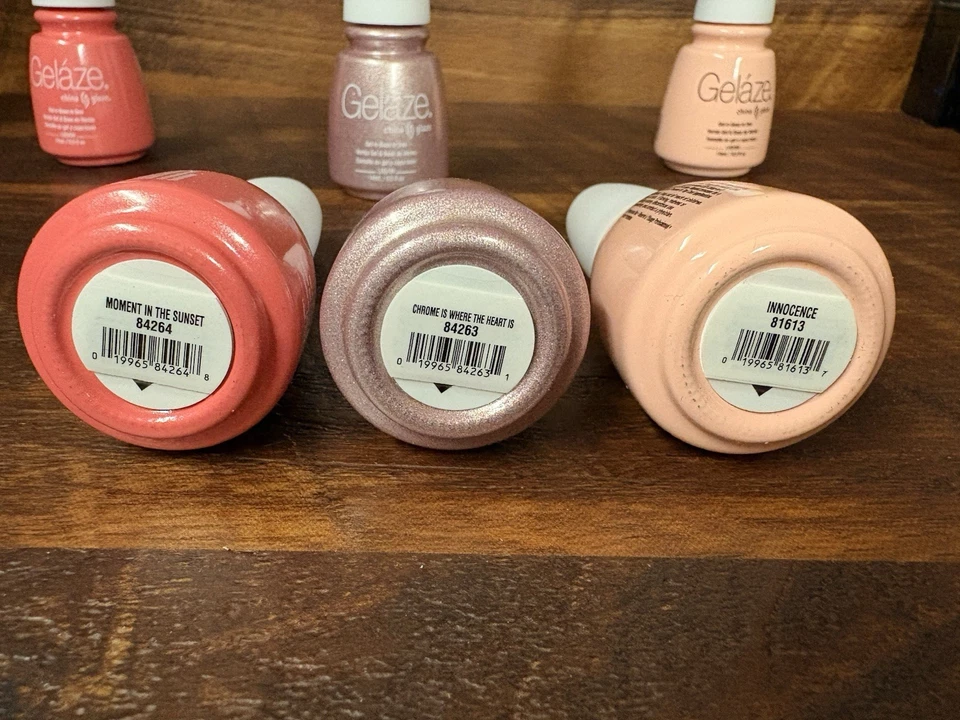 (6)Brand New Gelaze by China Glaze Gel Nail Polish- 3 Different Pinks- .05oz. Ea - Image 3 of 3