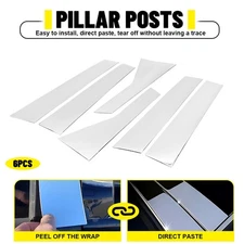 6X Door Window Chrome Pillar Trim Posts Cover Fit PC Cadillac CT6 2016-2020 US