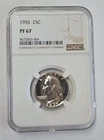 1955 NGC PF67 Washington Silver Proof Quarter