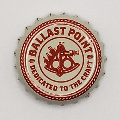 Bottle Cap Crown Ballast Point Brewing Company White San Diego CA Beer Brewery