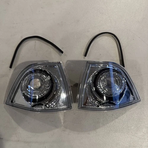 Left Right Euro Clear Corner Marker Light FOR 92-99 E36 2DR Unfrosted Sonar
