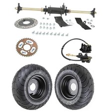 28" Rear Axle Kit with Rotor Hub Sprocket 6" Wheels for 110cc 125cc ATV Go Kart