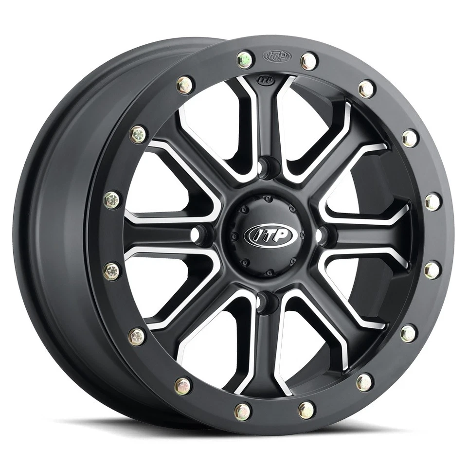 ITP Inertia Beadlock 14" UTV Wheels/Rims Black Can-Am Defender (4) - Imagem 2 de 3