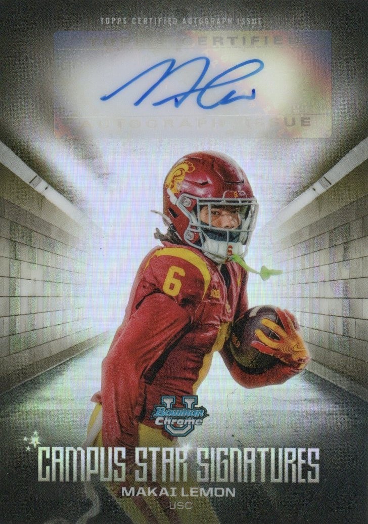 2025 Bowman Chrome U MAKAI LEMON Campus Star Signatures AUTO #CSS-ML USC Trojan!