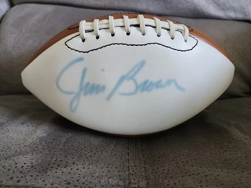 Jim Brown Autographed Wilson Leather Football Cleveland Browns NFL
