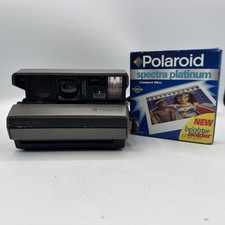 Polaroid Spectra System w/ Film  Strap Auto-Focus Instant Camera Gray UNTESTED