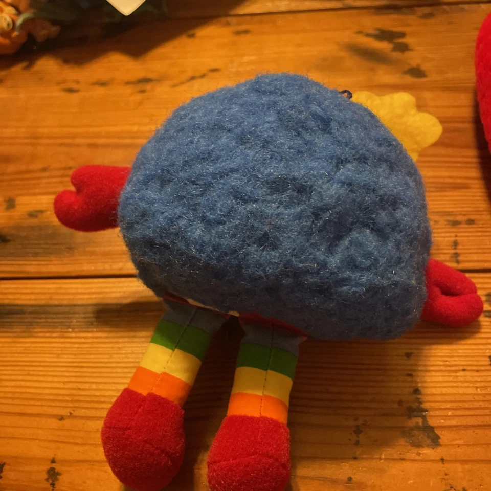 This is a vintage 1983 Hallmark Rainbow Brite Champ Sprite blue plush toy. - Image 3 of 4