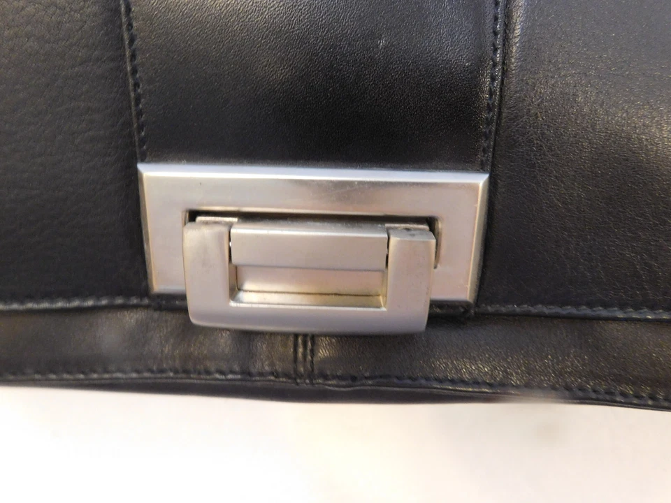 Derek Alexander 😂皮革黑色笔记本电脑手提箱电脑公文包 — 第 3/4 张图片