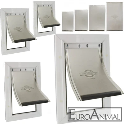 Staywell PetSafe® Aluminium-Hundetür Hundeklappe S/M/L/XL Haustier -Türklappe