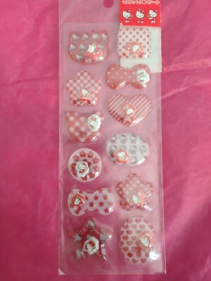 Hello Kitty Vintage Stickers 3D With Charms 2004