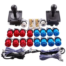 2-Player Arcade Buttons and Joystick DIY Controller Kit for Raspberry