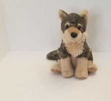 Wild Republic WOLF 18" Sitting Plush Soft Cuddle SOFT EUC Stuffed Animal Toy