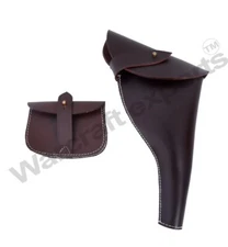 British .455 Webley Revolver Leather Holster brown + British Sam Browne pouch