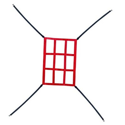 Strike Zone Target for Baseball Softball net, Throwing Red-9 Hole-1 Pack