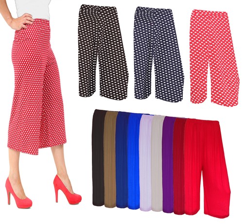 wide leg culottes pants | eBay
