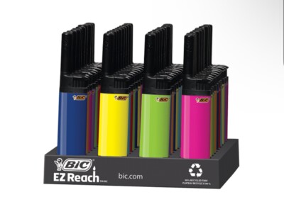 40 pack: BIC EZ Reach Lighter, Ideal for Candle Lighting, Assorted Color, New
