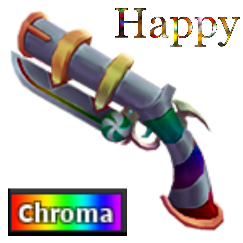 CHROMA SWIRLY GUN 💚💜FAST DELIVERY!!!!💚💜ROBLOX MM2 CHRISTMAS GODLY GUN