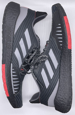 adidas Mens PureBoost HD Winter Grey Shock Red EH2668 Size 9.5 Used No Box