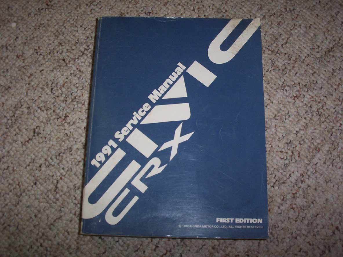 1991 Honda Civic CRX Factory Shop Service Repair Manual Si