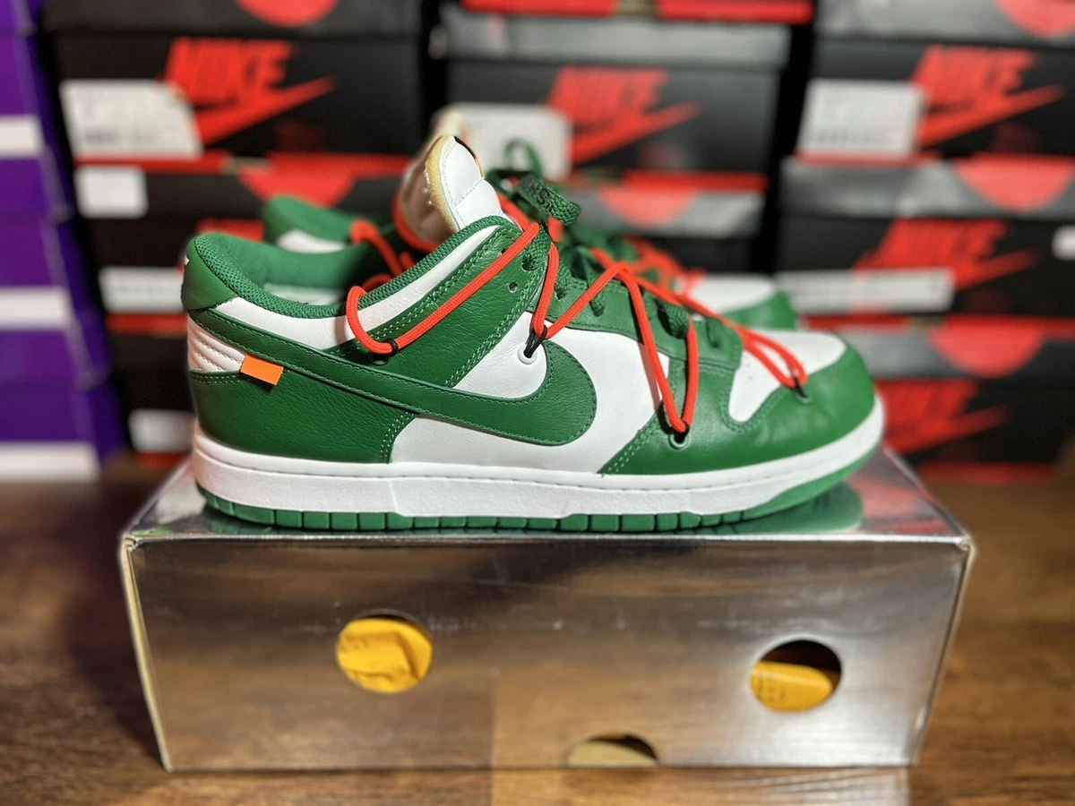 off_white×NIKE DUNK LOW PINE GREEN