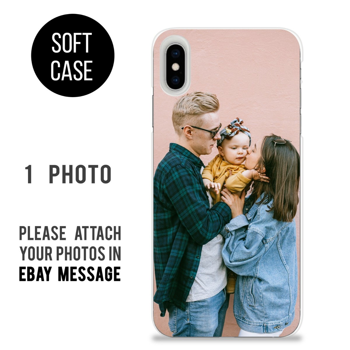 TULLUN Custodia Per IPhone 11, Cover Antiurto In TPU Trasparente Con Collage Di Foto Personalizzata, Design Personalizzato - Foto 4