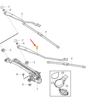 Volvo V40 Wischerarm vorne links RHD 31276063 NEU ORIGINAL