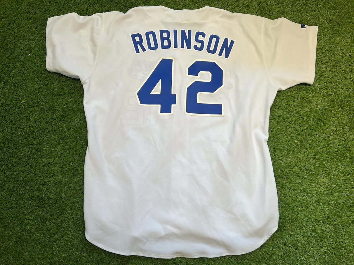 AUTHENTIC RUSSELL JACKIE ROBINSON LOS ANGELES DODGERS MLB BASEBALL JERSEY  SZ 52