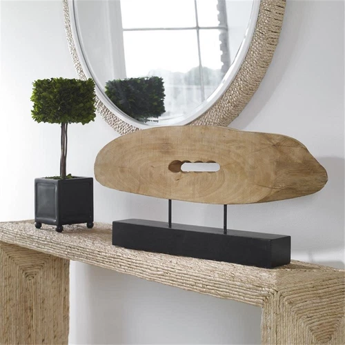 Uttermost Paol Coastal Mango Wood and Iron Sculpture in Brown and Matte Black - Picture 3 of 3