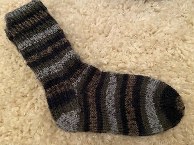 Sockenwolle Regia Socken Handgestrickt blau Gr. 29-33 Formstabil