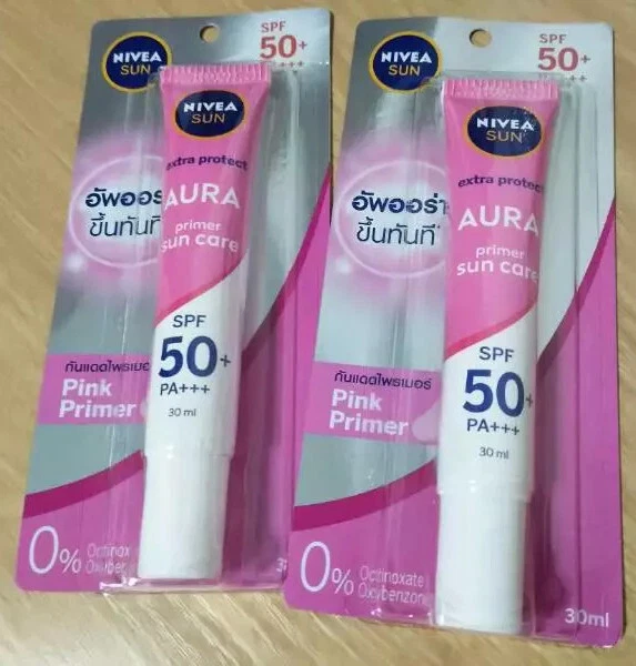 2 x Nivea Extra protect Aura Primer Sun Care Instant Aura SPF50+ PA+++ 30 ml - Image 3 of 4