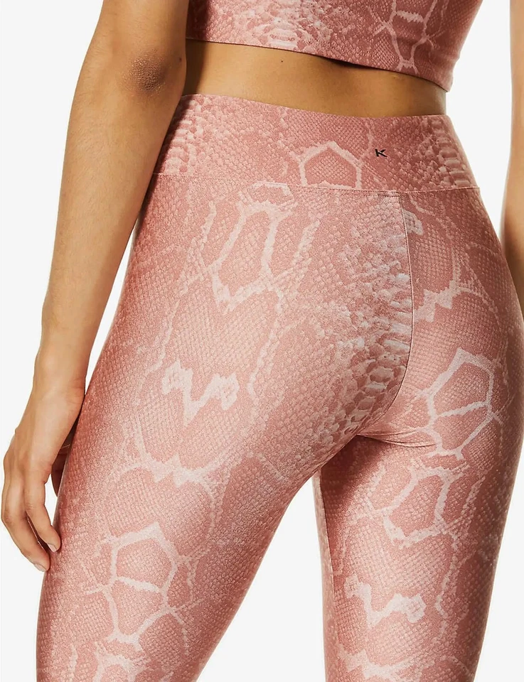 Koral L56434 Pink Snakeskin Print Leggings Size XL - Image 3 of 3