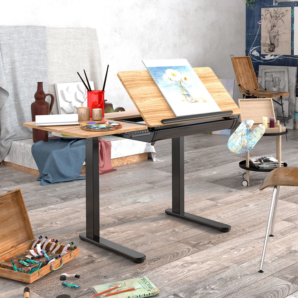 FLEXISPOT Height Adjustable Drafting Table Multi-Function Drawing Reading Desk - Image 2 of 4