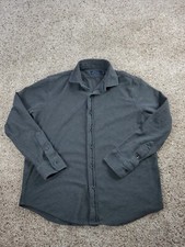 Polo Ralph Lauren Shirt Large Gray Long Sleeve Button Up Classic Fit Brushed