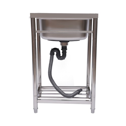 Stainless Steel Commercial Utility Sink Kitchen Sink 1 Compartment Freestanding - Picture 5 of 11