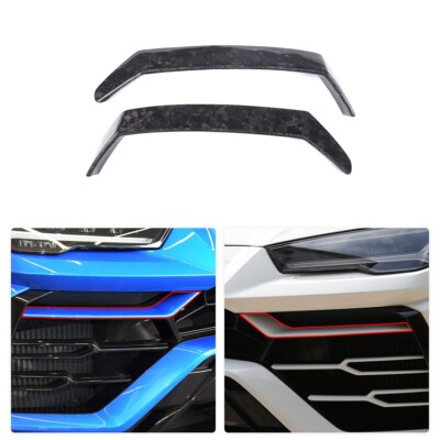 Forged Carbon Front Bumper Grille Side Trim Cover For Lamborghini Urus 2018-22
