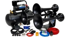 HornBlasters Mini Outlaw 127H Stealth Black Train Horn Kit - 1.5 Gallon 120 PSI