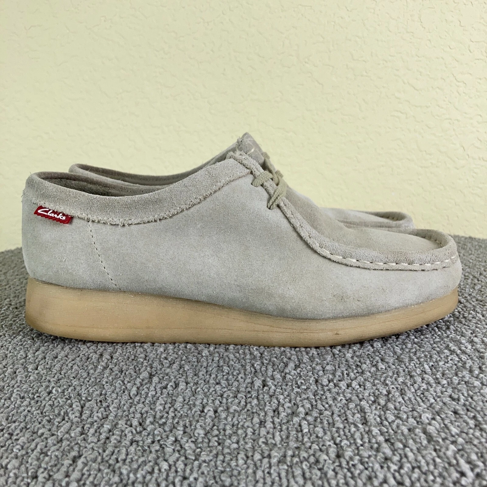 Scarpe Clarks Collection scamosciate suola gomma donna 8 5 beige medio casual stringate