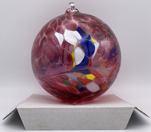 Hand Blown Heavy Witch's Glass Ball Ornament -Polish Artisans ~ 5" Large {D} - Picture 7 of 11