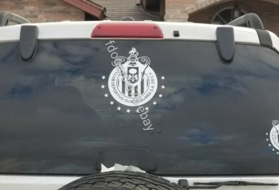CHIVAS DE GUADALAJARA BLANCO 12 ESTRELLAS CUT DECAL STICKER   9''X 10'' CALCA