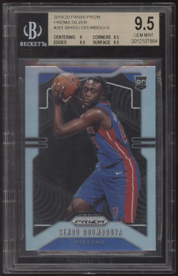 2019-20 Panini Prizm Sekou Doumboya Prizm Silver RC Rookie BGS 9.5