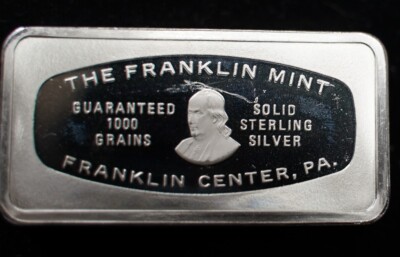 1976 Franklin Mint Christmas 2.08 Troy ounce .925 sterling silver