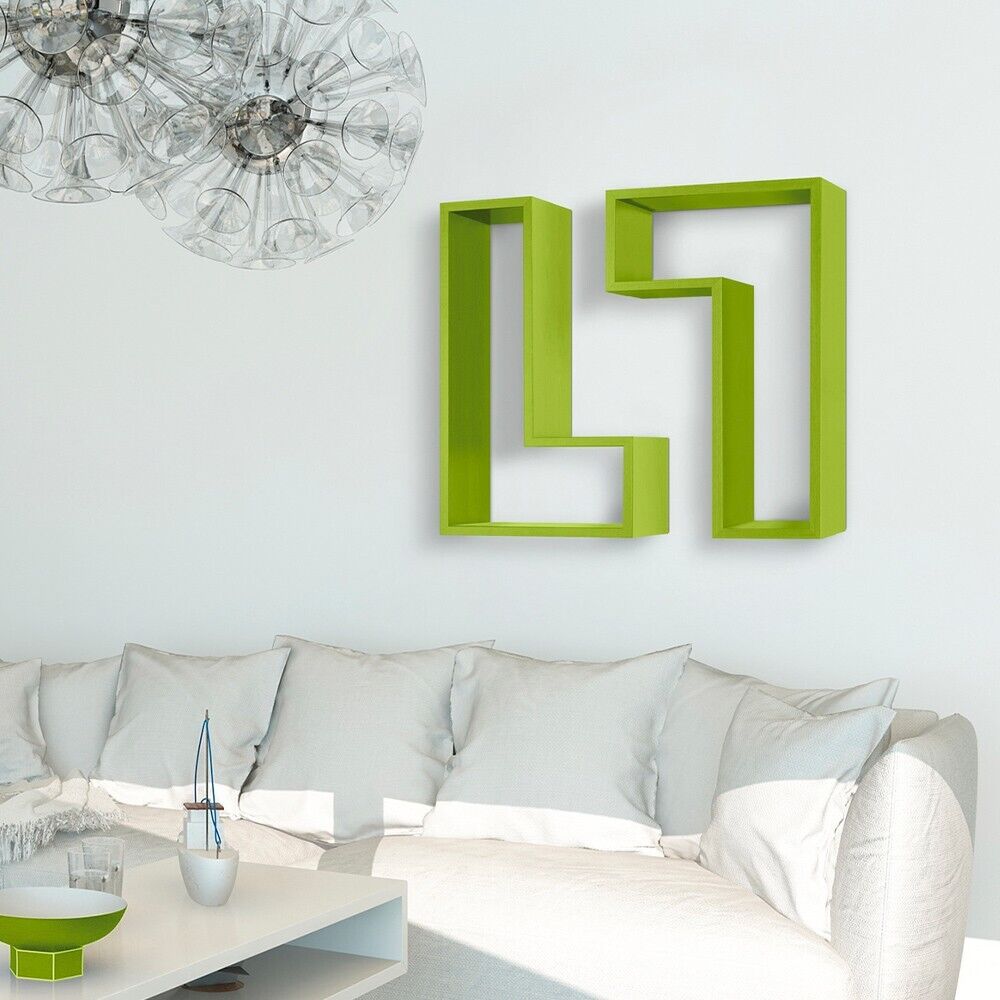 Estante de pared de diseño moderno estante decorativo para sala de estar...