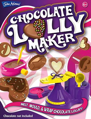 Schokoladen-Lolly-Maker von John Adams Rosa Schmelzform Verpackung Schokoladen-Lollies