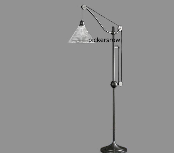 Pottery Barn Photographers Floor Lamp Nickel Finish Authentic For