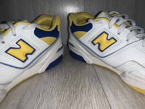 Scarpe da ginnastica New Balance 550 - Bianco/Giallo/Blu - Taglia 6,5 - Foto 8 di 12