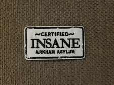 DC Batman Arkham Asylum Certified Insane Iron On Patch Embroidery US Seller